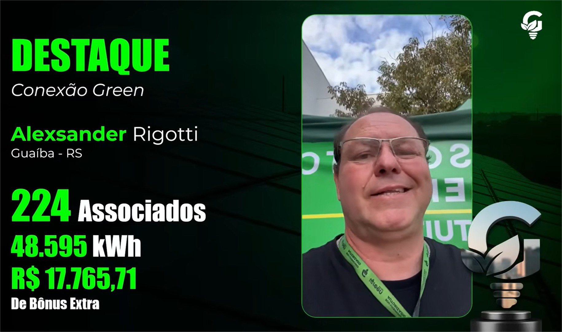 Destaque Conexão Green - Alexsander Rigotti